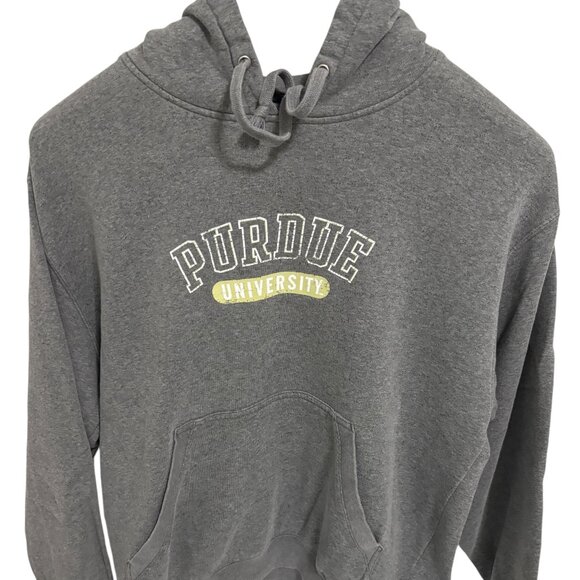 Purdue Boilermakers Hooded Sweatshirt Size Large Gray Big Cotton - Picture 1 of 6